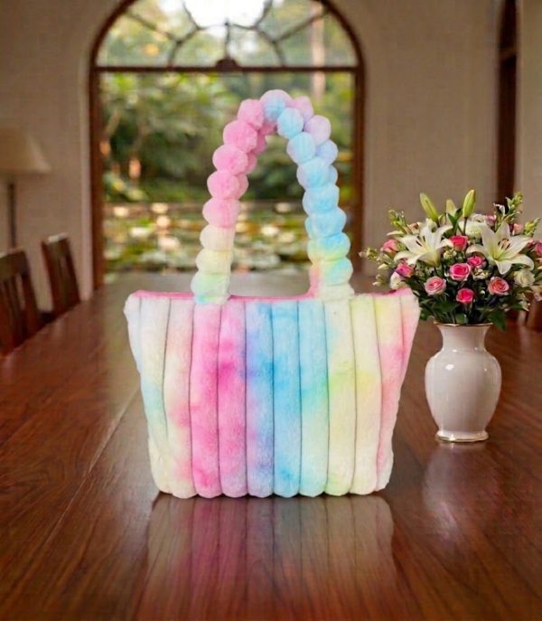 1702f696-ac2d-45a3-b437-c231bd56c7be Corduroy Plush Shoulder Tote Bag ((Multicolor)