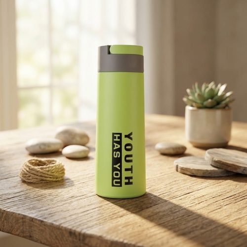 2b40aa51-7587-4009-aaae-7c9c4ecefe08 YOUTH HAS YOU Glass Water Bottle (green)
