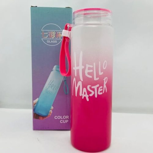 WhatsApp Image 2026-09-03 at 10.37.07 PM Hello Master Glass Water Bottle(Pink)