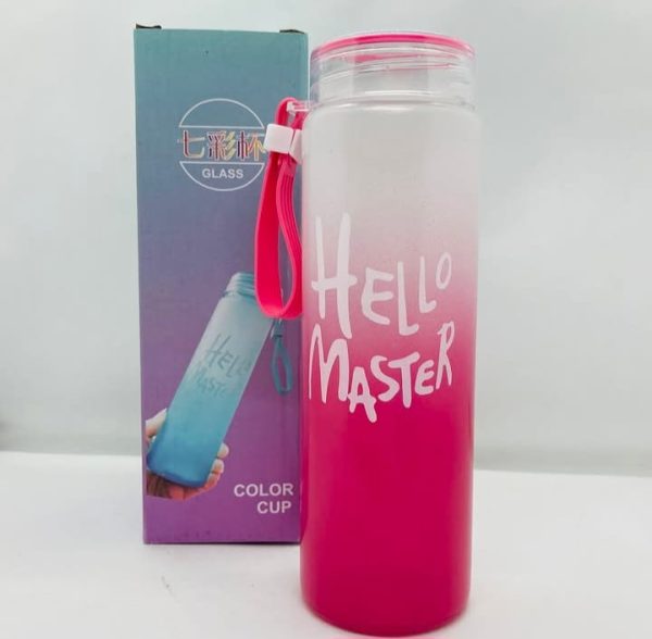 WhatsApp Image 2026-09-03 at 10.37.07 PM Hello Master Glass Water Bottle(Pink)