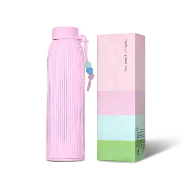WhatsApp Image 2026-09-03 at 10.44.26 PM Fashion Glass Water Bottle(Pink)
